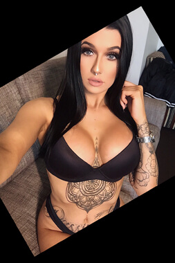 sydney topless waitress wearing black lingerie with big boobs in watson's bay